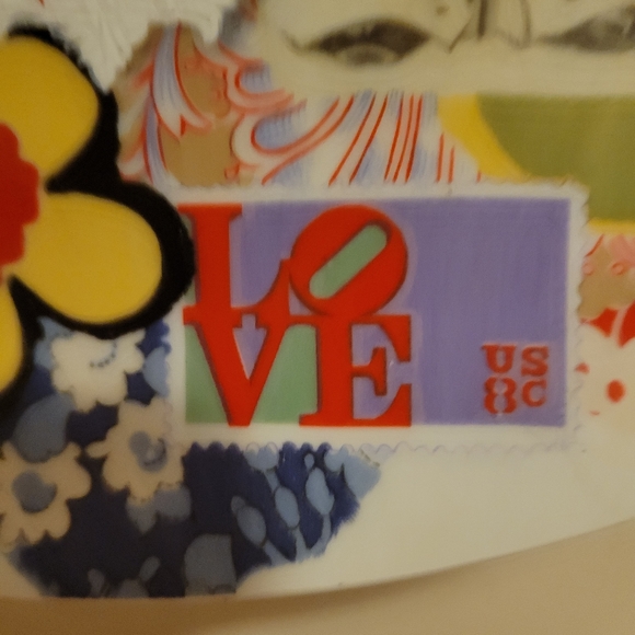 Vintage Collage Design Gloria Vanderbilt Plate ~ Token of Friendship & Love - Picture 8 of 16